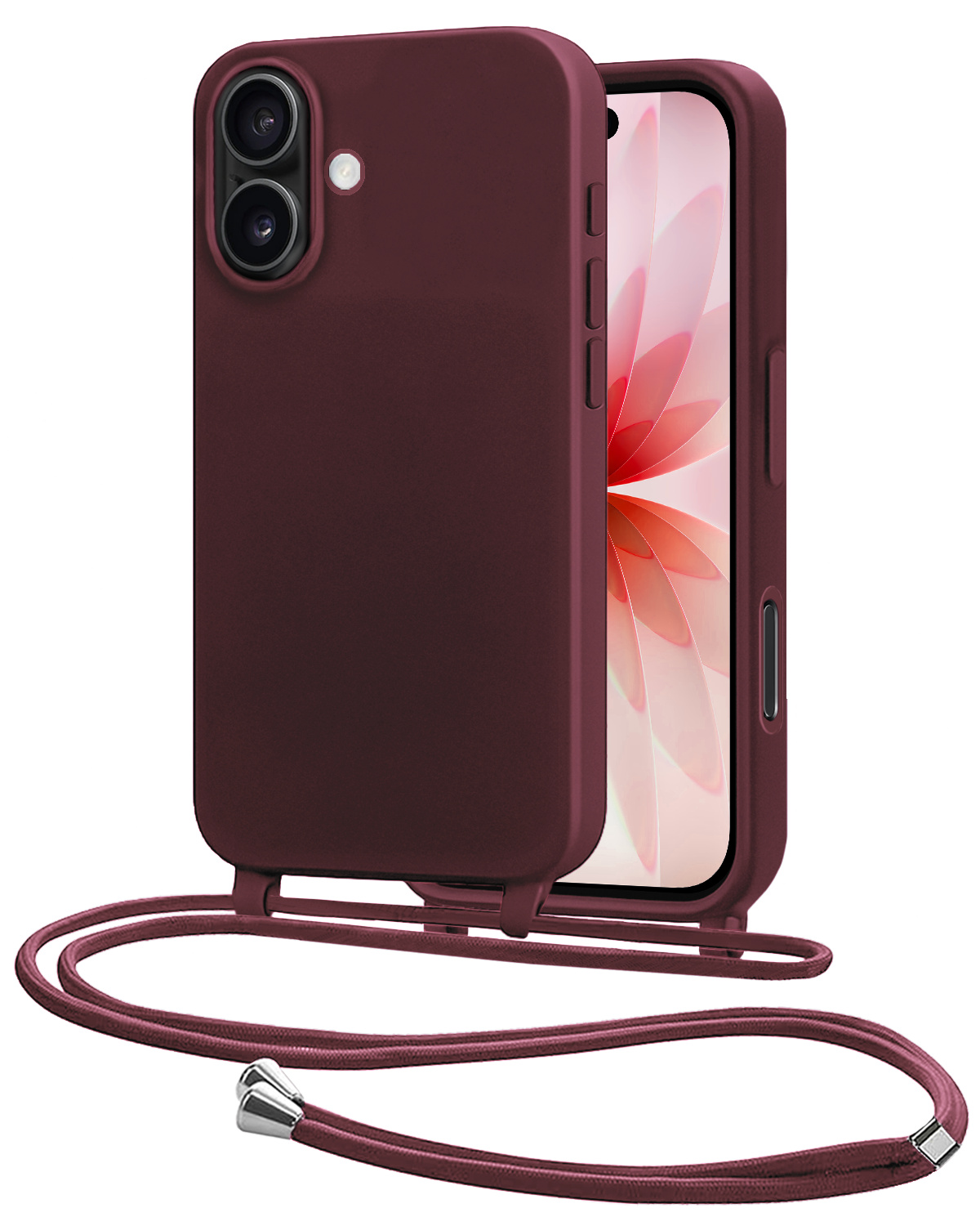 NoXx NoXx iPhone 17 Hoesje met Koord - Aubergine
