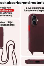 NoXx NoXx iPhone 17 Hoesje met Koord - Aubergine