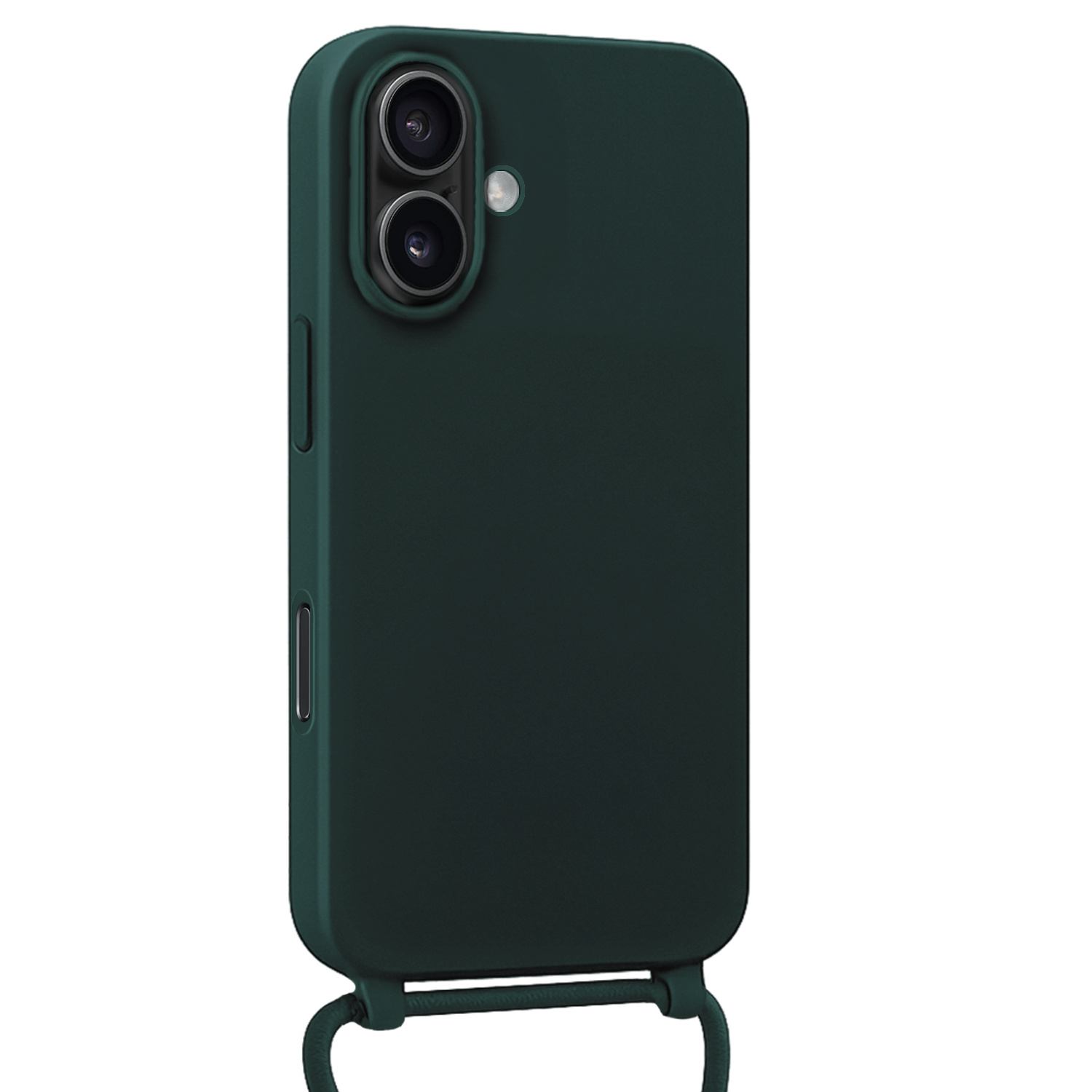 NoXx NoXx iPhone 17 Hoesje met Koord Met 2x Screenprotector - Donkergroen