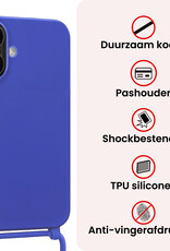 NoXx NoXx iPhone 17 Hoesje met Koord - Fel Blauw