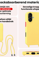 NoXx NoXx iPhone 17 Hoesje met Koord - Geel