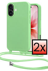 NoXx NoXx iPhone 17 Hoesje met Koord - Groen - 2 PACK