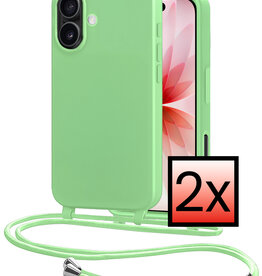 NoXx NoXx iPhone 17 Hoesje met Koord - Groen - 2 PACK