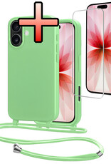 NoXx NoXx iPhone 17 Hoesje met Koord Met Screenprotector - Groen