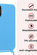 NoXx NoXx iPhone 17 Hoesje met Koord - Lichtblauw - 2 PACK