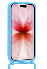 NoXx NoXx iPhone 17 Hoesje met Koord - Lichtblauw - 2 PACK