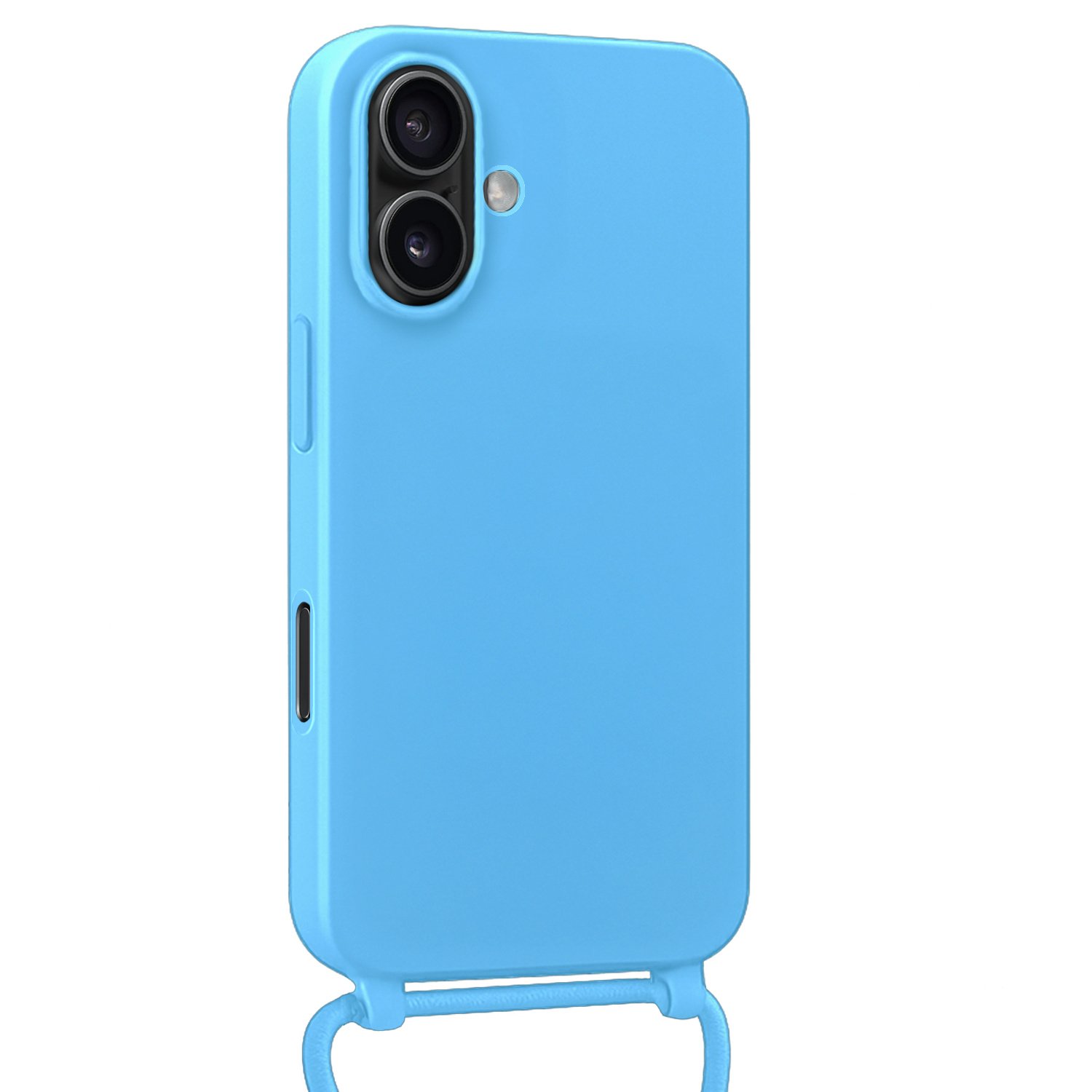NoXx NoXx iPhone 17 Hoesje met Koord Met Screenprotector - Lichtblauw