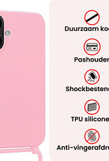 NoXx NoXx iPhone 17 Hoesje met Koord - Lichtroze - 2 PACK