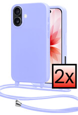 NoXx NoXx iPhone 17 Hoesje met Koord - Lila - 2 PACK