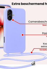 NoXx NoXx iPhone 17 Hoesje met Koord - Lila - 2 PACK