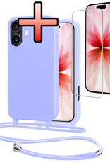 NoXx NoXx iPhone 17 Hoesje met Koord Met Screenprotector - Lila