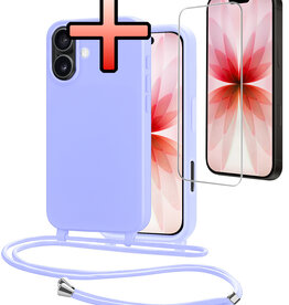 NoXx NoXx iPhone 17 Hoesje met Koord Met Screenprotector - Lila