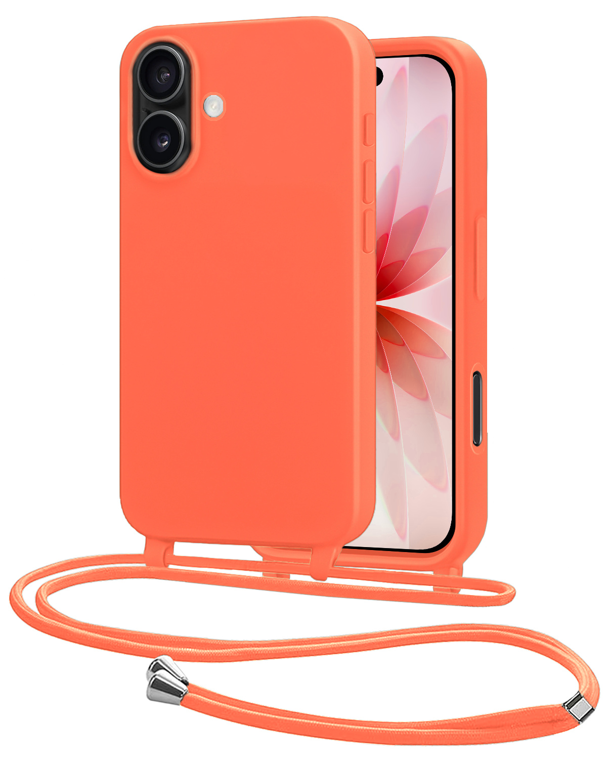 NoXx NoXx iPhone 17 Hoesje met Koord - Papaya