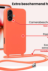 NoXx NoXx iPhone 17 Hoesje met Koord Met Screenprotector - Papaya