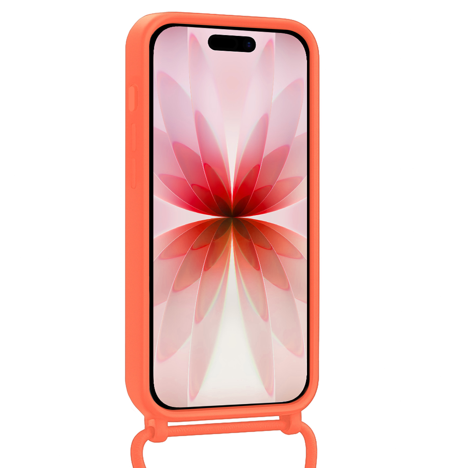 NoXx NoXx iPhone 17 Hoesje met Koord Met 2x Screenprotector - Papaya