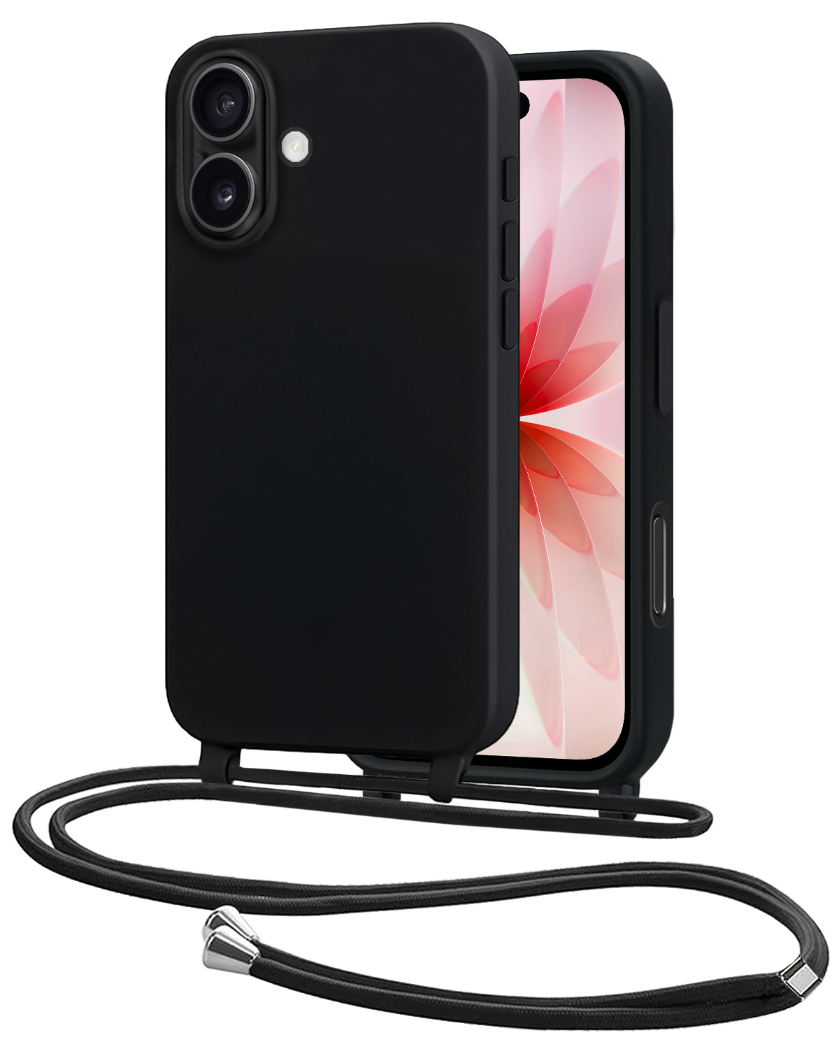 NoXx NoXx iPhone 17 Hoesje met Koord - Zwart