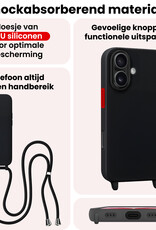 NoXx NoXx iPhone 17 Hoesje met Koord - Zwart