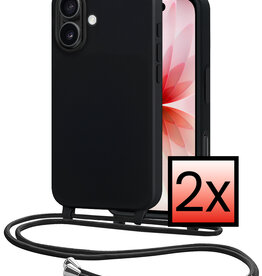 NoXx NoXx iPhone 17 Hoesje met Koord - Zwart - 2 PACK