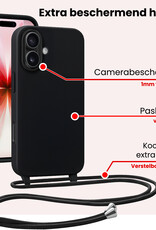 NoXx NoXx iPhone 17 Hoesje met Koord - Zwart - 2 PACK