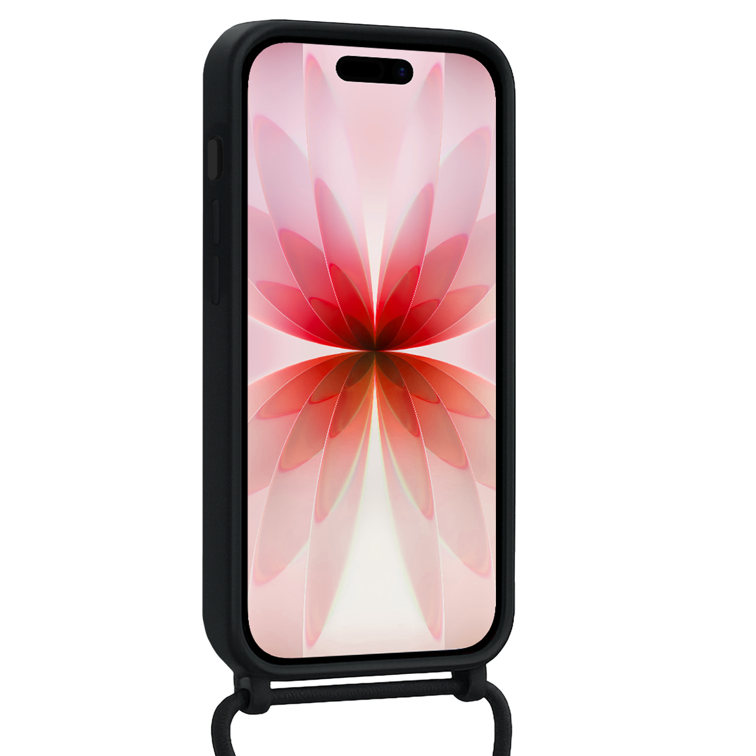 NoXx NoXx iPhone 17 Hoesje met Koord Met 2x Screenprotector - Zwart