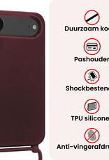 NoXx NoXx iPhone Air Hoesje met Koord Met Screenprotector - Aubergine