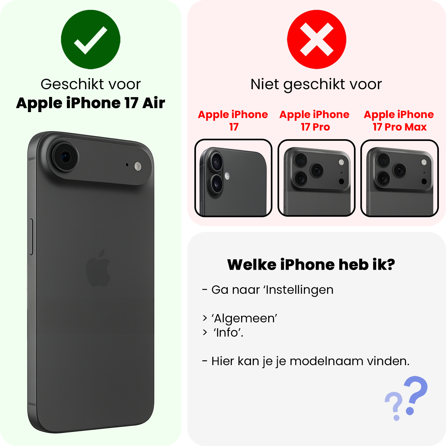 NoXx NoXx iPhone Air Hoesje met Koord Met 2x Screenprotector - Aubergine
