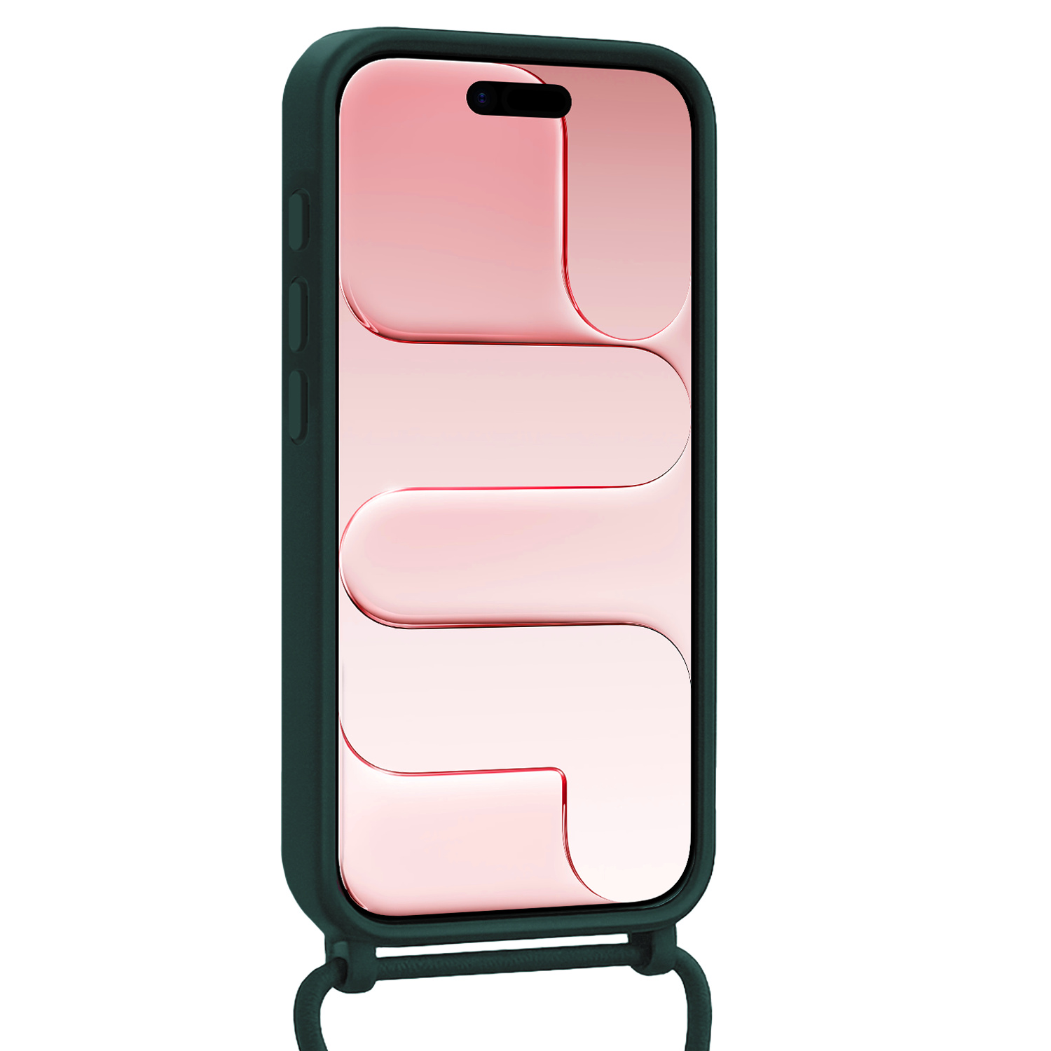 NoXx NoXx iPhone Air Hoesje met Koord Met 2x Screenprotector - Donkergroen