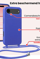 NoXx NoXx iPhone Air Hoesje met Koord - Fel Blauw - 2 PACK