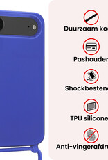 NoXx NoXx iPhone Air Hoesje met Koord Met Screenprotector - Fel Blauw