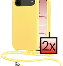 NoXx NoXx iPhone Air Hoesje met Koord - Geel - 2 PACK