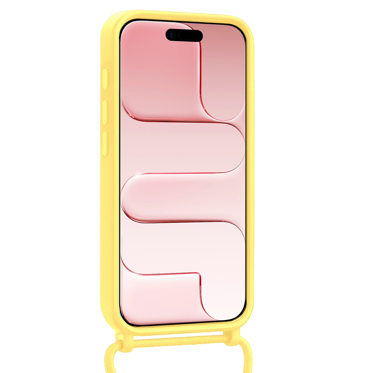 NoXx NoXx iPhone Air Hoesje met Koord - Geel - 2 PACK