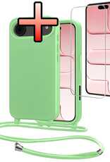NoXx NoXx iPhone Air Hoesje met Koord Met Screenprotector - Groen