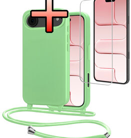 NoXx NoXx iPhone Air Hoesje met Koord Met Screenprotector - Groen