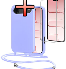 NoXx NoXx iPhone Air Hoesje met Koord Met Screenprotector - Lila