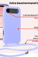 NoXx NoXx iPhone Air Hoesje met Koord Met Screenprotector - Lila