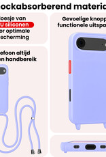 NoXx NoXx iPhone Air Hoesje met Koord Met 2x Screenprotector - Lila
