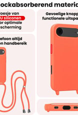 NoXx NoXx iPhone Air Hoesje met Koord - Papaya - 2 PACK