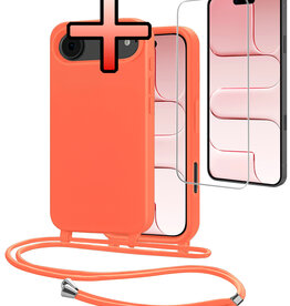 NoXx NoXx iPhone Air Hoesje met Koord Met Screenprotector - Papaya