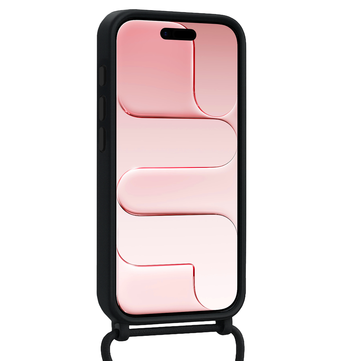 NoXx NoXx iPhone Air Hoesje met Koord Met 2x Screenprotector - Zwart