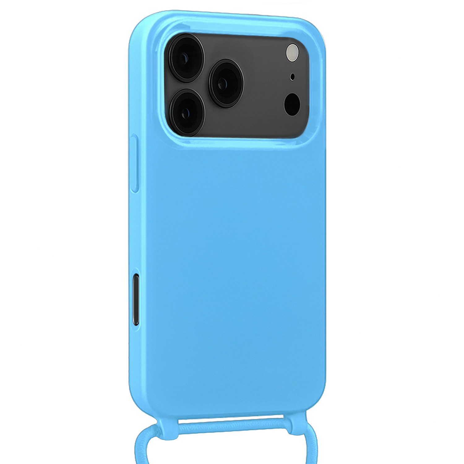 NoXx NoXx iPhone 17 Pro Hoesje met Koord Met Screenprotector - Lichtblauw