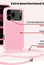NoXx NoXx iPhone 17 Pro Hoesje met Koord - Lichtroze