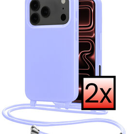 NoXx NoXx iPhone 17 Pro Hoesje met Koord - Lila - 2 PACK