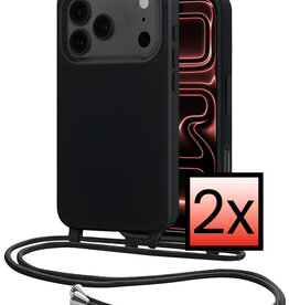 NoXx NoXx iPhone 17 Pro Hoesje met Koord - Zwart - 2 PACK