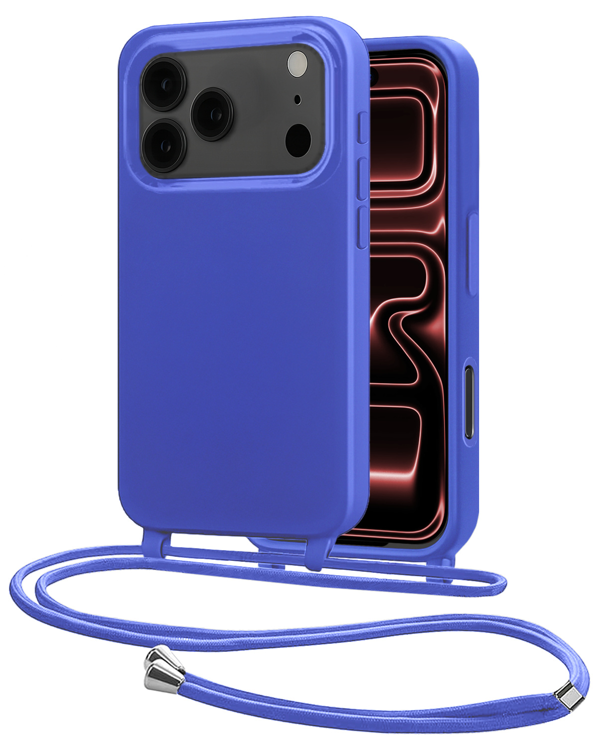 NoXx NoXx iPhone 17 Pro Max Hoesje met Koord - Fel Blauw
