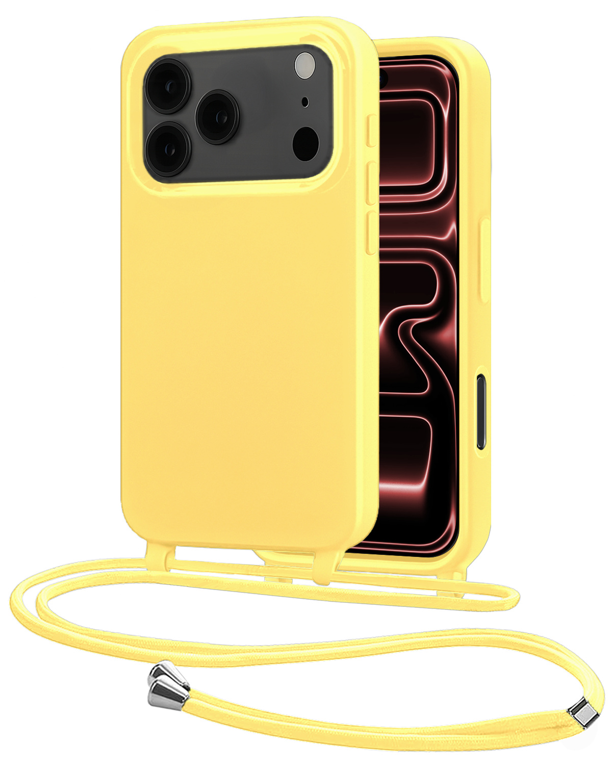 NoXx NoXx iPhone 17 Pro Max Hoesje met Koord - Geel