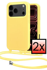 NoXx NoXx iPhone 17 Pro Max Hoesje met Koord - Geel - 2 PACK
