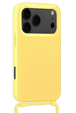 NoXx NoXx iPhone 17 Pro Max Hoesje met Koord Met 2x Screenprotector - Geel