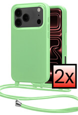 NoXx NoXx iPhone 17 Pro Max Hoesje met Koord - Groen - 2 PACK