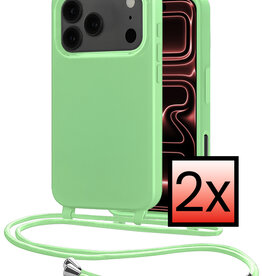 NoXx NoXx iPhone 17 Pro Max Hoesje met Koord - Groen - 2 PACK