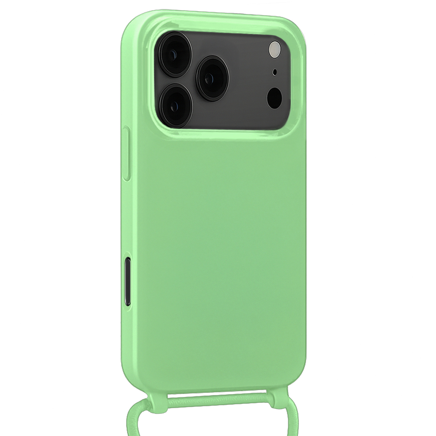 NoXx NoXx iPhone 17 Pro Max Hoesje met Koord Met Screenprotector - Groen